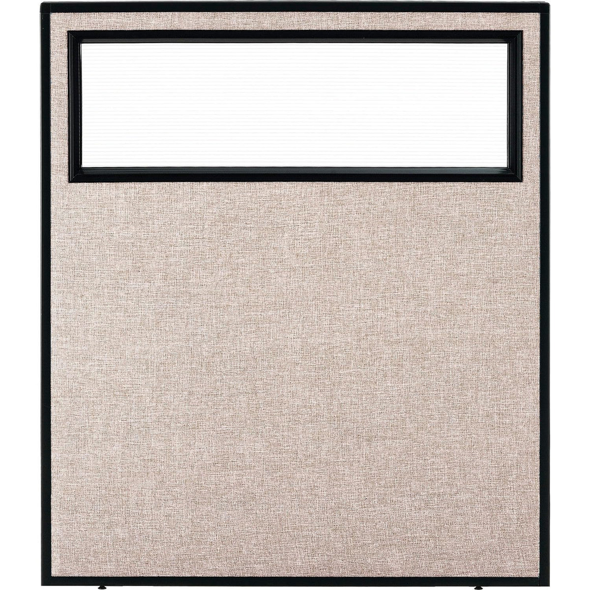 Office Partition Panel with Partial Window by Global Industrial – Alloy Steel, Tan, Model 694755WTN