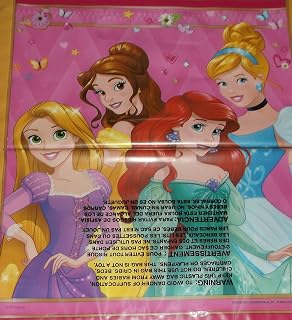 Disney Princess Loot Bags - 8 Pack - Belle, Aurora, Ariel & Cinderella