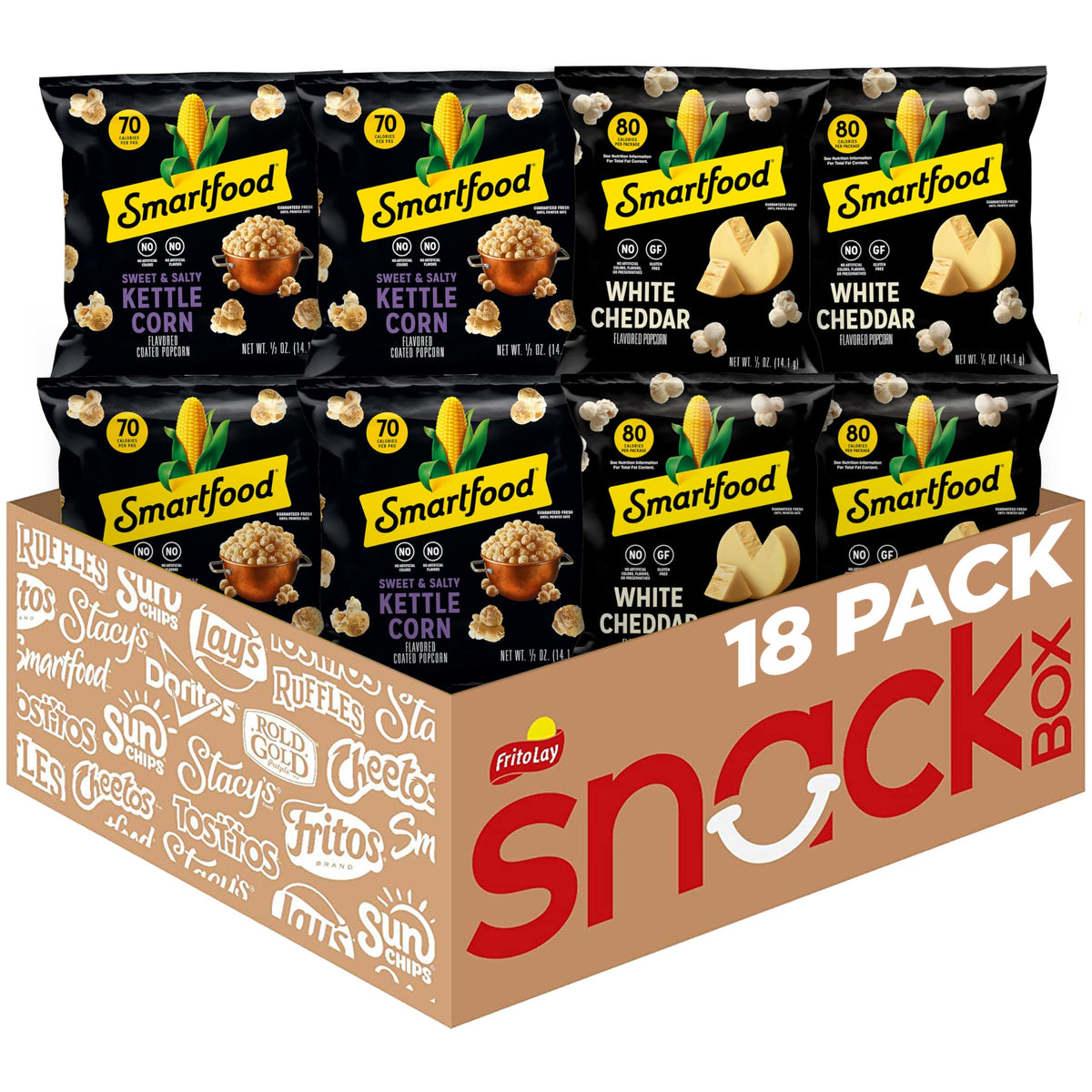 Smartfood Variety Pack / 0.5 Ounce (Pack of 18) / 1 Popped