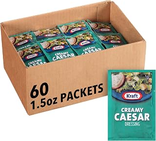 Kraft Single Serve Salad Dressing, 60 ct, Signature Caesar, 1.5 oz Pkts