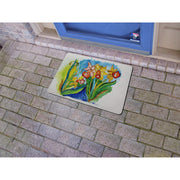 Daffodils Floor Mat 18x by Betsy Drake – 1'6" x 2'2" (Rectangular), Fabric, Multi Color, Model DM542