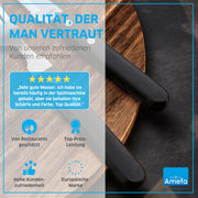Retail Knife Black Set by Amefa – Steakbesteck Set für 6 Personen, schwarz, Stainless steel, plastic, Silver, Black, Pack of 6, Model STEAK
