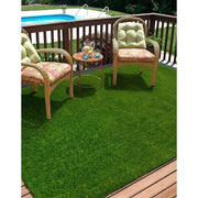 GreenSpace 4' x 6' Artificial Grass Rug by Joy Carpets – 4' x 6' (Rectangular), Polyethylene (PE), Green, Model 624N