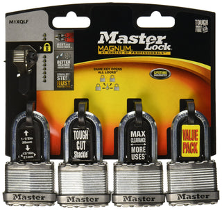 Magnum Keyed Padlock by Master Lock – 1 Pack, Stainless Steel, Silver, Model M1XQLF