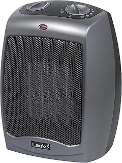 Lasko Portable Indoor Ceramic Space Heater - 9” - 754201 - Dark Gray