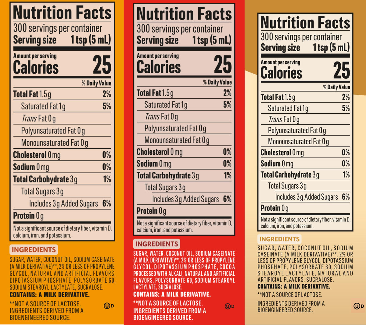 Coffee Mate Pumpkin Spice, Peppermint Mocha, Crème Brûlée / 50.7 Fl Oz (Pack of 3) / 3 Plant-Based Coffee Creamers