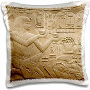 Egypt, Luxor, Luxor Temple, Hieroglyphics-AF14 CMI0384 - Cindy Miller Hopkins 16x16 inch Pillow Case