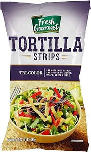 Fresh Gourmet Tri-Color Tortilla Strips, 16 oz Bag