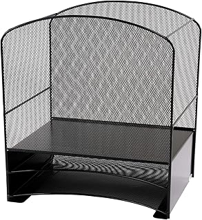 Safco Products 3260BL Onyx Mesh Hanging File with 2 Horizontal Sorters, Black