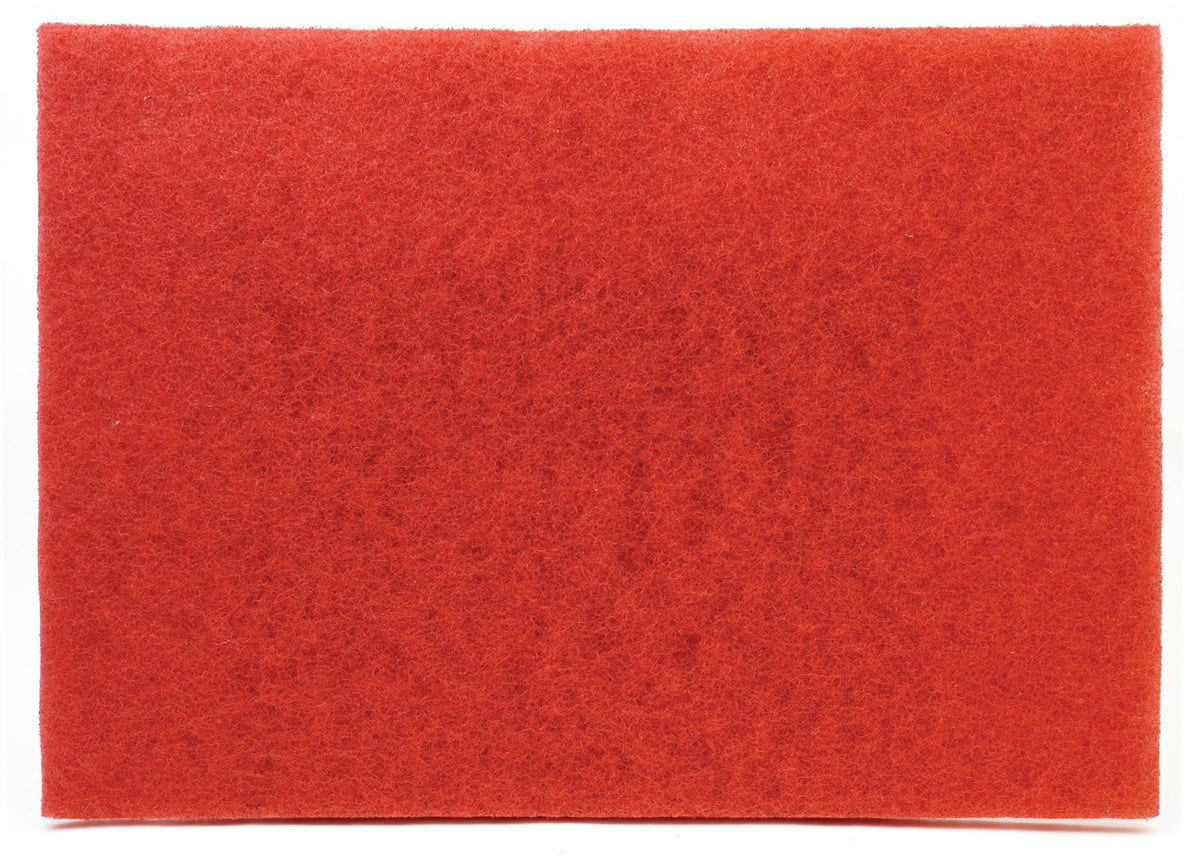 3M 12" W x 18" L / Red / 1 Floor Machine Pads