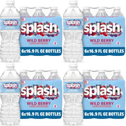 Splash Refresher Wild Berry | 16.9 Fl Oz | Plastic Bottle | 24 Pack by SPLASH BLAST – 16.9 Fl Oz (Pack of 24), Clear, Model H-3044