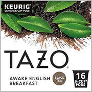 TAZO Brand Awake English Breakfast Black Tea Pods, High Caffeine, 16 Count