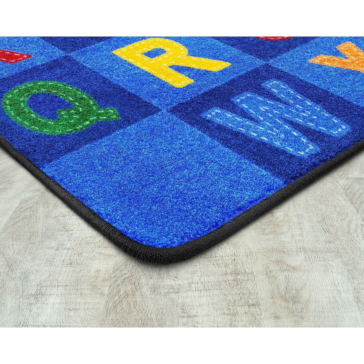 Patchwork Letters 7'8" x 10'9" Area Rug in Color Multi Nylon/Multi by Joy Carpets – 7'8" x 10'9", Multi Color