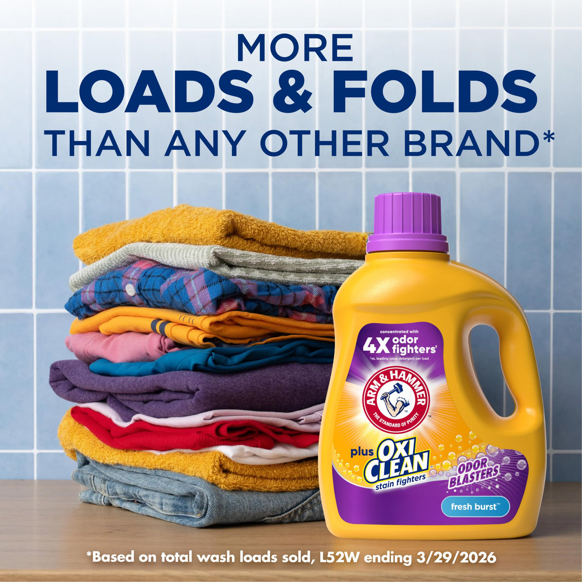 ARM & HAMMER Fresh Burst / 96.2 Fl Oz (Pack of 1) / 1 Liquid Detergent