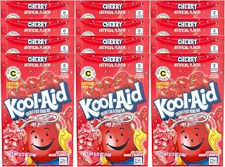 Kool-Aid CHERRY Unsweetened Drink Mix (12 Packets)