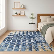 Addison Rugs Chantille ACN2628 Navy 5' x 7'6" Indoor/Outdoor, Machine Washable, Easy Clean, Non Shedding, Bedroom, Living Room, Dining Room, Kitchen, Patio Rug