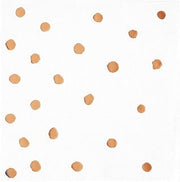 Creative Converting 343977 Beverage Napkins, 5", Rose Gold Foil