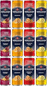 San Pellegrino Sparkling Water Variety- 4 Flavors 12 Pack 3 Cans of Each