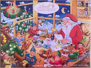 Lindt Advent Calendar 2022 Assorted Chocolates Christmas Holiday 10.2 oz