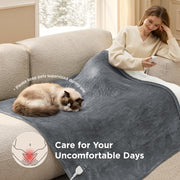 Bedsure Electric Heated Throw, 6 Heat Levels with 6 Timers up to 10 Hours, Grey
