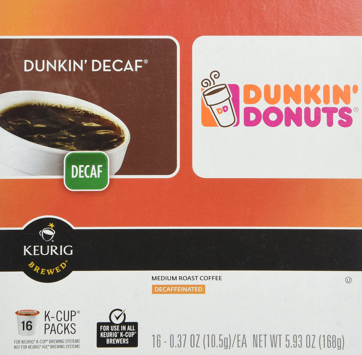 Dunkin' Original Decaf / 16 Count (Pack of 2) / 1 Single-Serve Capsules & Pods