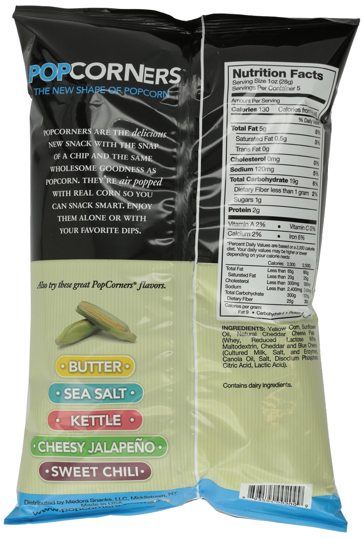 White Cheddar Popped Corn Chips by Popcorners – 5 Ounce (Pack of 1), Model 893594002099