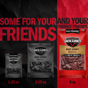 Beef Jerky Half Pounder - Original - 8 oz by Jack Link's – 8 Ounce (Pack of 1), Sweet & Hot, Model 10000008206