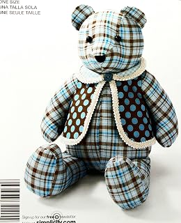 Simplicity Pattern E2115. 18" Stuffed Bear & Vest