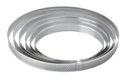 World Cuisine Perforated Tart Ring by PADERNO – D 9in x H 7/8in, Stainless Steel, Gray, Model 47511-23