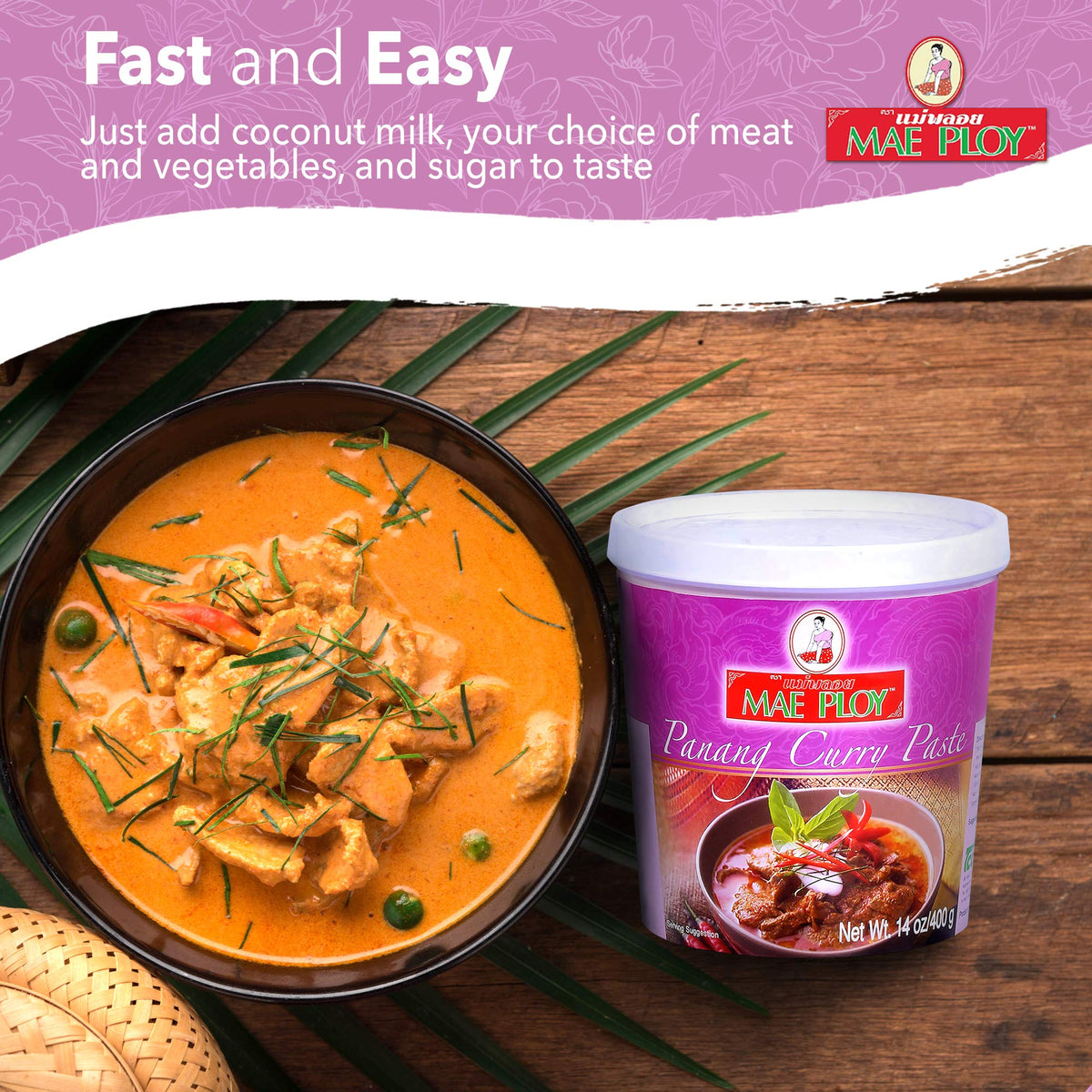Mae Ploy Panang Curry Paste / 14 Ounce (Pack of 1) / 1 Curry Sauce