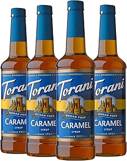 Torani Sugar Free Caramel Flavored Drink Syrup, 25.4 fl oz, 4 Pack