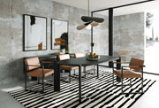Steven - Modern Black Oval Dining Table by Limari Home – Rubberwood, Black, Model LIM-83024