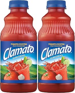 Clamato Tomato Cocktail, Original, 32oz Bottle (Pack of 2, Total of 64 Fl Oz)