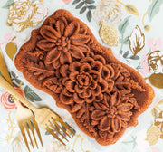 Wildflower Loaf Pan by Nordic Ware – 6 Cup, 6.0 cups, Aluminum, Toffee, Model 93148