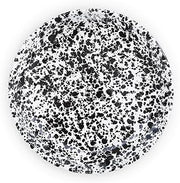 Crow Canyon Home Enamelware Pasta Plate, 10.5 inch, Black/White Splatter (Set of 4)