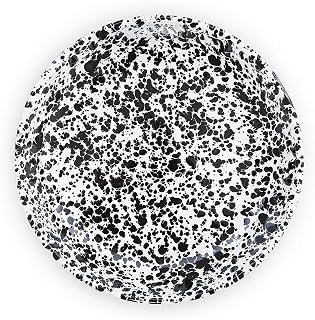 Crow Canyon Home Enamelware Pasta Plate, 10.5 inch, Black/White Splatter (Set of 4)