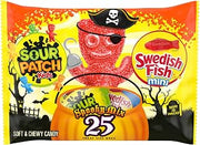 Sour Patch Kids & SWEDISH FISH Mini Halloween Candy Variety Pack, 25 Trick or Treat Bags