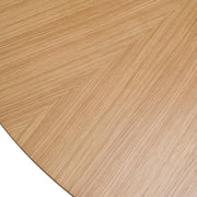 Weiss - Mid-Century Modern Natural Oak Round Dining Table by Limari Home – Rubberwood, Natural, Model LIM-85572