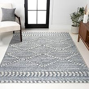 JONATHAN Y Trellis High-Low Gray/Cream Indoor Area Rug 4X6 ft, Sofie Moroccan for Living Room, Bedroom, Kitchen, Office, Easy-Cleaning, High Traffic, Pet-Friendly, Non-Shedding SNT102A-4