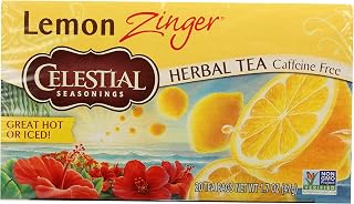 Celestial Seasonings 100% Natural Lemon Zinger Herbal Tea 20 ct