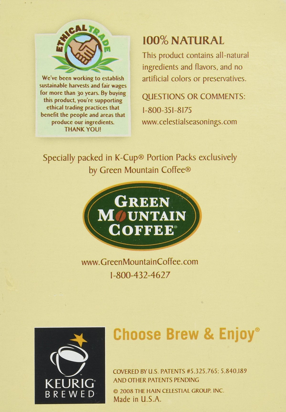 Green Tea K-Cup 48 Count Case by Celestial Seasonings – Pack of 2