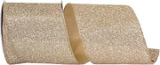 Reliant Ribbon Glitter Metallic Display Value Wired Edge, Gold/Silver, 4 Inch, 10 Yards