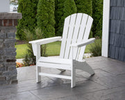 Nautical Adirondack Chair by Polywood – 32.81 inches x 29.25 inches x 36.25 inches, High Density Polyethylene (HDPE), Slate Grey, Model AD410GY
