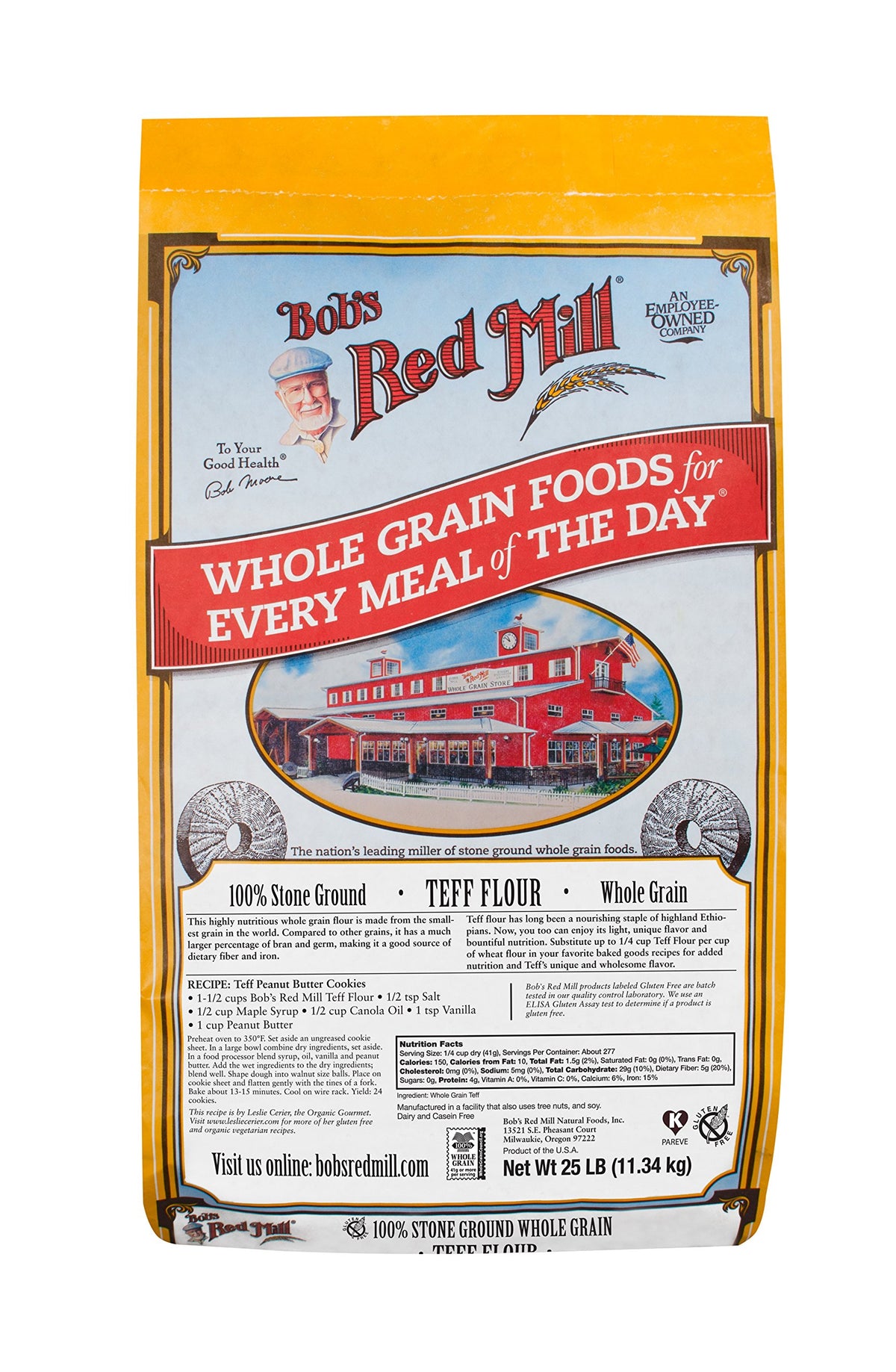 Teff Flour by Bob's Red Mill – 25 Pound, Model 1534B25