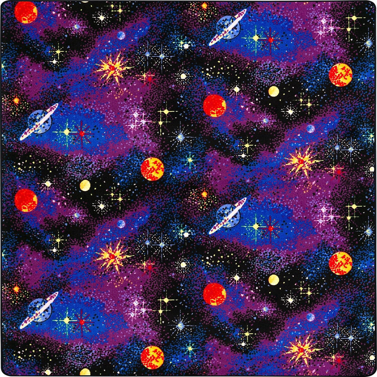 Fluorescent Space Explorer 4' x 6' Area Rug by Joy Carpets – 4' x 6' (Rectangular), Nylon, Fluorescent, Model 43N