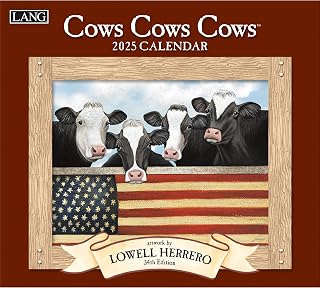 LANG Cows Cows Cows 2025 Wall Calendar (25991001909)