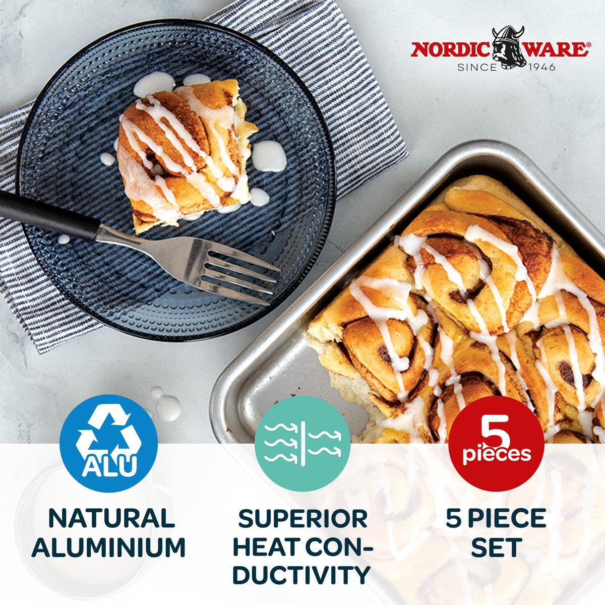 Nordic Ware Aluminum / 9 x 9 (Pack of 4) / Square Pan Square & Rectangular