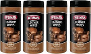 Weiman Leather Wipes - Clean and Condition Car Seats, Shoes, Couches and More - 30 Count (4 Pack)