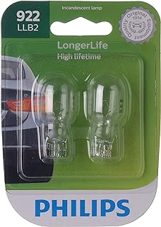 PHILIPS 922 LongerLife Miniature Bulb, 2 Pack
