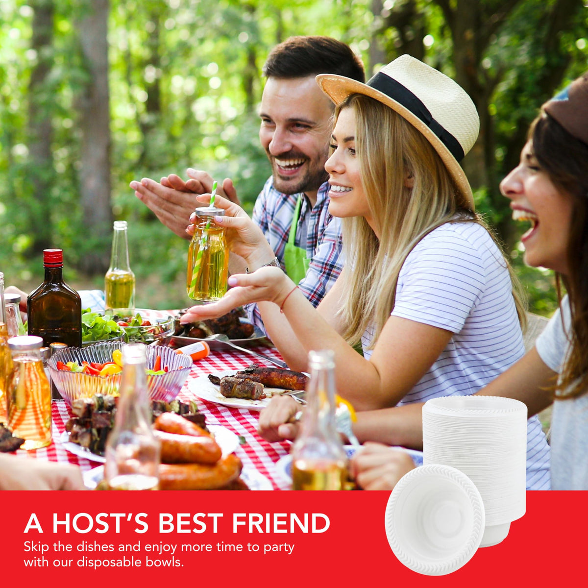 800 Count 12 oz White Plastic Bowls by Stock Your Home – 32 Pack Pack of 25, 12.0 ounces, Plastic, White, Pack of 800